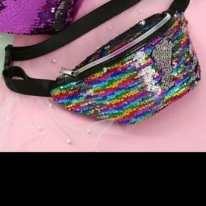 Multi-colored Waist Pouch Crossbody bag - Rainbow